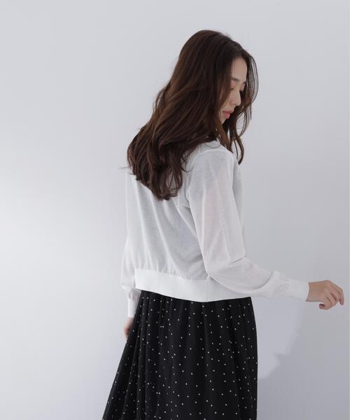 NATURAL BEAUTY BASIC(ナチュラルビューティーベーシック)の「【接触冷感】パールボタンシアーカーディガン(カーディガン/ボレロ・レディース・オフホワイト/ブルー/ブラック/オレンジ・フリ-)」の19枚目の写真