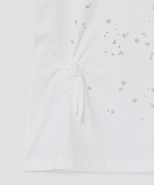 TYPESERVICE（タイプサービス）の「Glittered Spiral Ruched Top [White]（Tシャツ/カットソー・レディース・その他・FREE）」の5枚目の写真