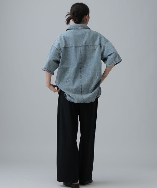 LEPSIM（レプシィム）の「ミニ裏毛ストレートパンツ　675130（その他パンツ・レディース・グレー/ブラック・MEDIUM/LARGE）」の5枚目の写真