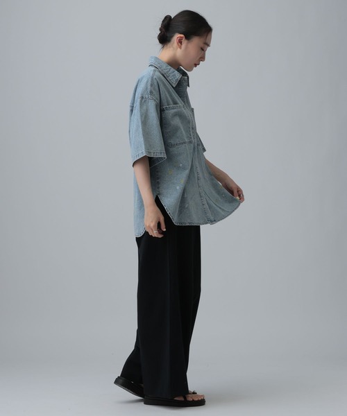 LEPSIM（レプシィム）の「ミニ裏毛ストレートパンツ　675130（その他パンツ・レディース・グレー/ブラック・MEDIUM/LARGE）」の6枚目の写真