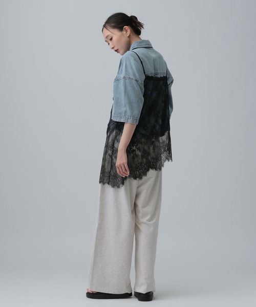 LEPSIM（レプシィム）の「ミニ裏毛ストレートパンツ　675130（その他パンツ・レディース・グレー/ブラック・MEDIUM/LARGE）」の12枚目の写真