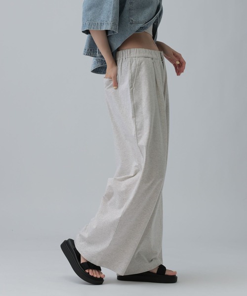 LEPSIM（レプシィム）の「ミニ裏毛ストレートパンツ　675130（その他パンツ・レディース・グレー/ブラック・MEDIUM/LARGE）」の13枚目の写真
