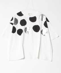 20/-天竺 ドット箔プリントT 26SS 半袖