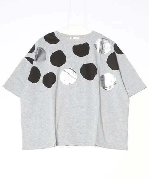 BARNDOOR(バーンドア)の「20/-天竺 ドット箔プリントT 26SS 半袖(Tシャツ/カットソー・レディース・ホワイト系その他2/ホワイト系2/ホワイト系その他3/ホワイト系3/グレー系3/グレー系2・FREE)」の5枚目の写真