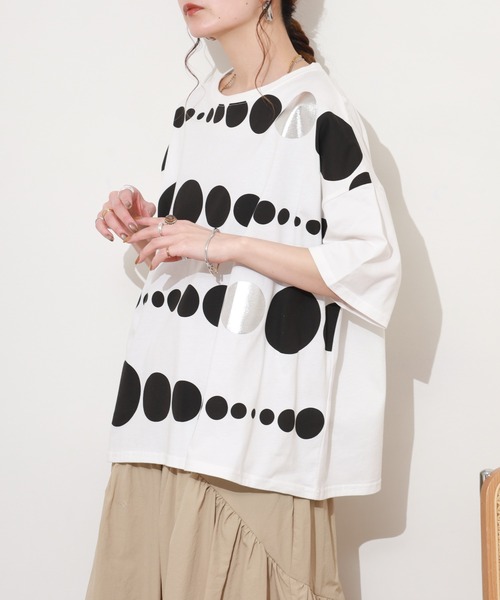 BARNDOOR(バーンドア)の「20/-天竺 ドット箔プリントT 26SS 半袖(Tシャツ/カットソー・レディース・ホワイト系その他2/ホワイト系2/ホワイト系その他3/ホワイト系3/グレー系3/グレー系2・FREE)」の19枚目の写真