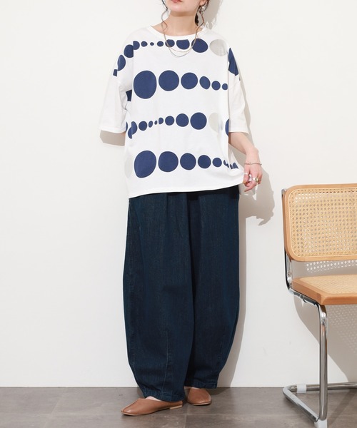 BARNDOOR(バーンドア)の「20/-天竺 ドット箔プリントT 26SS 半袖(Tシャツ/カットソー・レディース・ホワイト系その他2/ホワイト系2/ホワイト系その他3/ホワイト系3/グレー系3/グレー系2・FREE)」の16枚目の写真