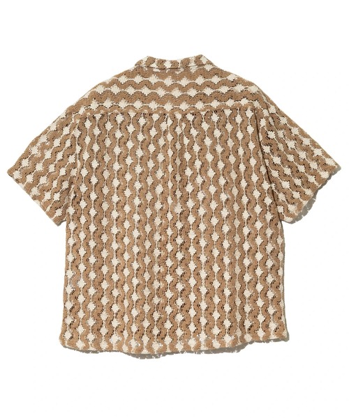 Revo.（レボ）の「Revo./レヴォ　クロシェライクパターン SSシャツ（シャツ/ブラウス・メンズ・ブラック/モカ・LARGE/MEDIUM）」の5枚目の写真