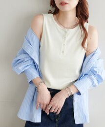 【WEB限定】ラメリブヘンリータンクトップ