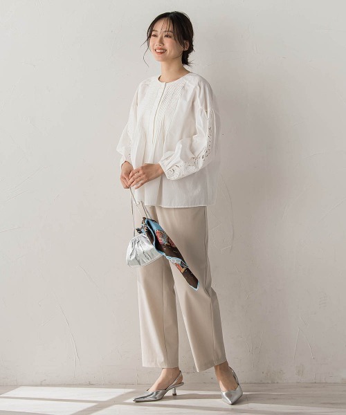 Droite lautreamont(ドロワットロートレアモン)の「フラワーエンブロイダリーブラウス(シャツ/ブラウス・レディース・オフホワイト・M)」の9枚目の写真