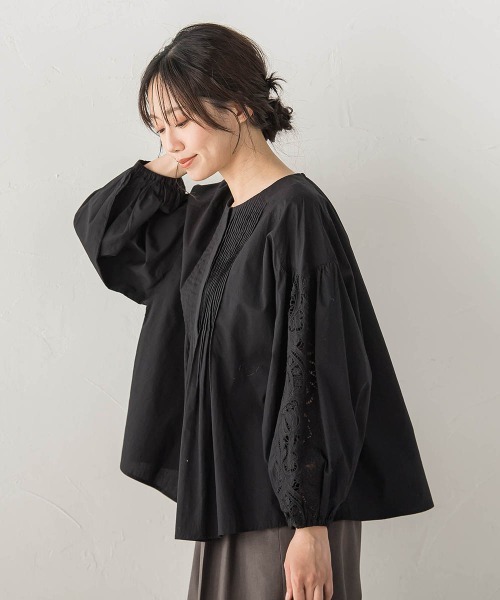 Droite lautreamont(ドロワットロートレアモン)の「フラワーエンブロイダリーブラウス(シャツ/ブラウス・レディース・オフホワイト・M)」の15枚目の写真