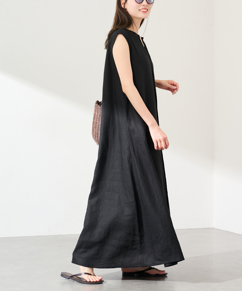 FRAMeWORK（フレームワーク）の「LINEN フレアワンピース（ワンピース・レディース・ブラック/グリーン/ブラウン・38/36）」の11枚目の写真