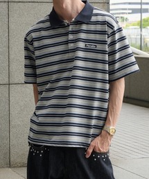 Perushu（ペルーシュ）の「ONEPOINT RETRO MULTI BORDER POLO／ワンポイントレトロマルチボーダーポロ（ポロシャツ）」