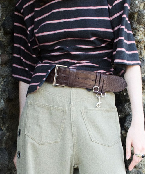 MAISON SPECIAL(メゾンスペシャル)の「Wide Belt/太ベルト(ベルト・レディース・ブラック/ブラウン/グリーン・FREE)」の3枚目の写真