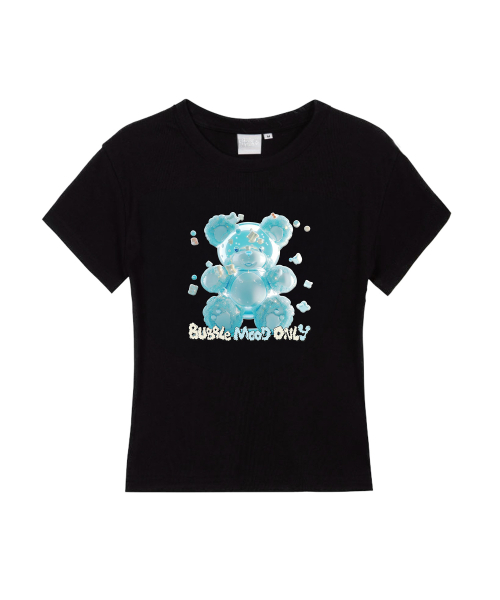 DYSFUNCT（ディスファンクト）の「COTTON CANDY BEAR SEMI CROP T-SHIRT(BLACK/BLUE)（Tシャツ/カットソー・レディース・その他・SMALL/MEDIUM）」の4枚目の写真
