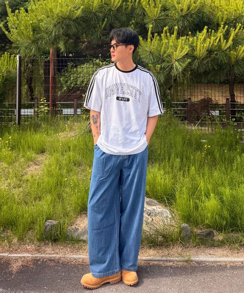 INTEMPOMOOD(インテンポムード)の「ドライリネンブレンドワイドパンツ_ライトブルー(その他パンツ・メンズ・スカイブルー・MEDIUM/LARGE/X-LARGE)」の12枚目の写真