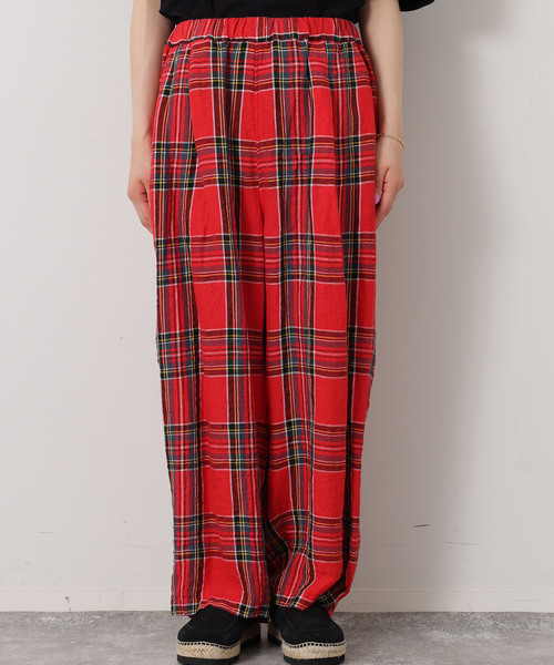 JOURNAL STANDARD LUXE（ジャーナルスタンダード　ラックス）の「リネンチェック イージータックパンツ（その他パンツ・レディース・バーガンディー/レッド・FREE）」の22枚目の写真