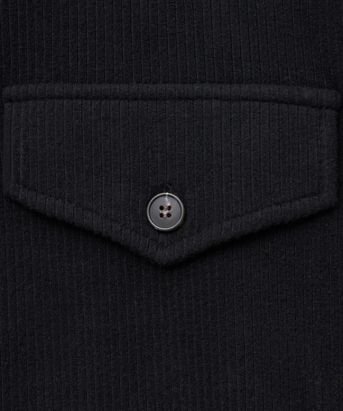 NOIRER(ノイア)の「リブヘンリーネックロングスリーブTシャツ(ブラック)(Tシャツ/カットソー・メンズ・その他・48/50/52)」の6枚目の写真