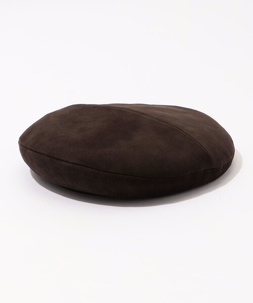 MAISON MICHEL(メゾンミッシェル)の「MAISON MICHEL New Billy Velvet Leather ベレー(ハンチング/ベレー帽・レディース・ダークブラウン・M)」の3枚目の写真
