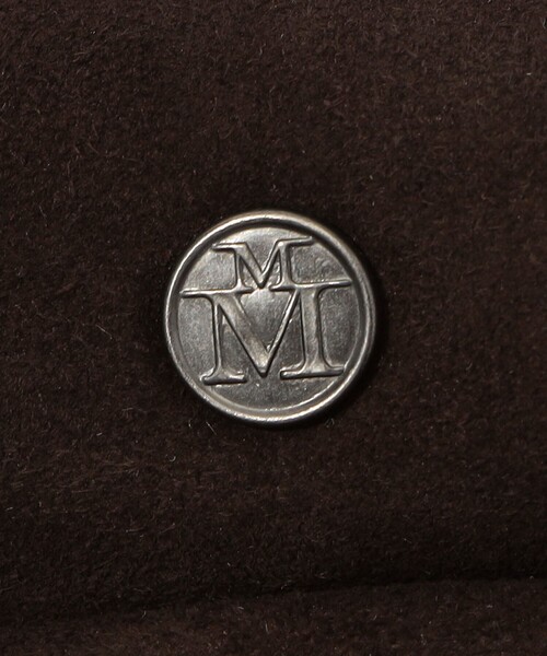 MAISON MICHEL(メゾンミッシェル)の「MAISON MICHEL New Billy Velvet Leather ベレー(ハンチング/ベレー帽・レディース・ダークブラウン・M)」の6枚目の写真