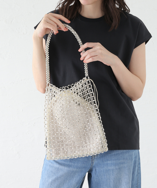 La TOTALITE(ラトータリテ)の「THE BAGMATI/バクマティ グラスビーズバッグ(ショルダーバッグ・レディース・シルバー/ブラック・FREE)」の8枚目の写真