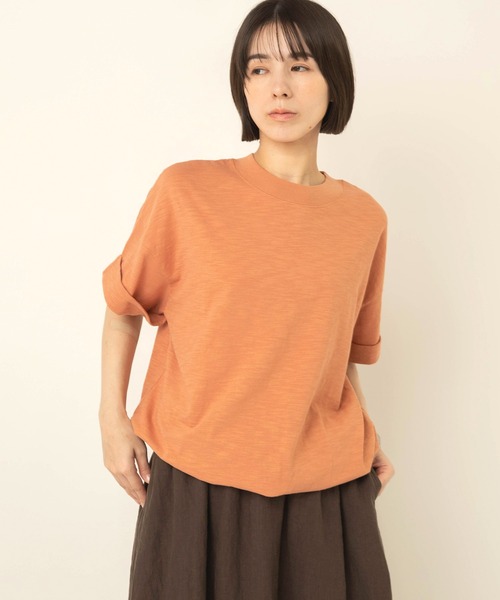 RNA-N(アールエヌエーエヌ)の「M2697 ドロストルーズT(Tシャツ/カットソー・レディース・スミクロ/レッド/キナリ/コーラルピンク・FREE)」の9枚目の写真