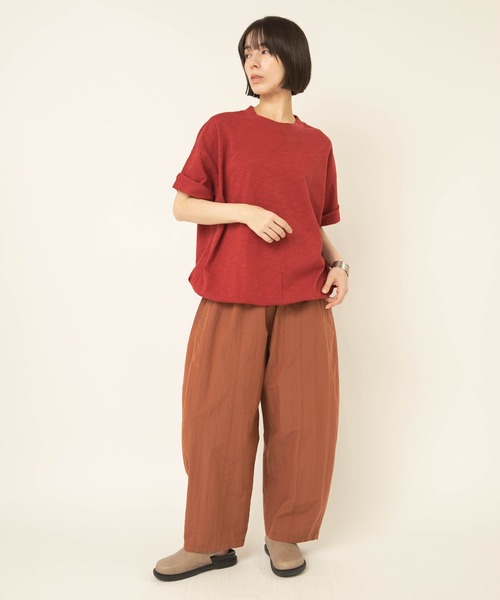 RNA-N(アールエヌエーエヌ)の「M2697 ドロストルーズT(Tシャツ/カットソー・レディース・スミクロ/レッド/キナリ/コーラルピンク・FREE)」の19枚目の写真