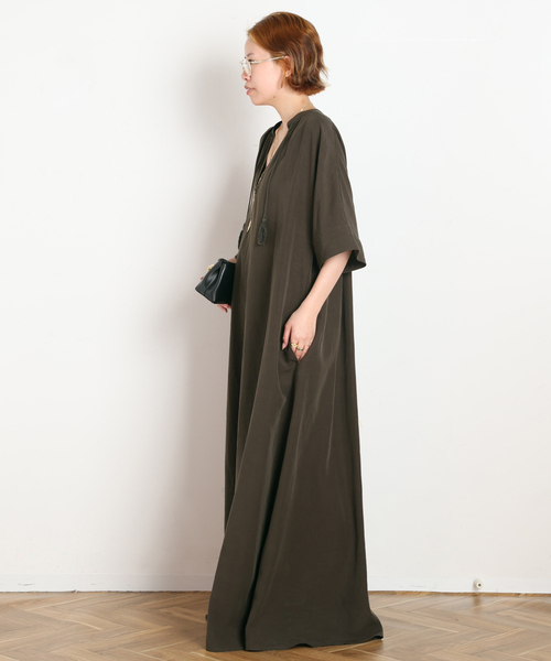 AP STUDIO(エーピーストゥディオ)の「Modena Dress(ワンピース・レディース・キャメル/カーキ・38/36)」の10枚目の写真