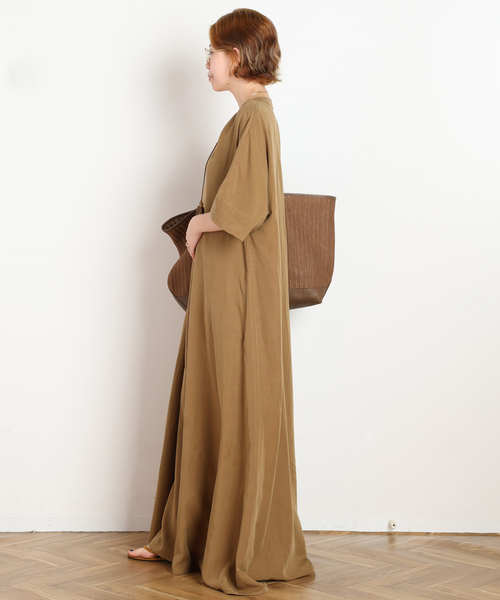 AP STUDIO(エーピーストゥディオ)の「Modena Dress(ワンピース・レディース・キャメル/カーキ・38/36)」の7枚目の写真