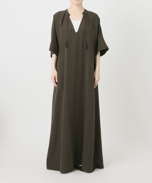 AP STUDIO(エーピーストゥディオ)の「Modena Dress(ワンピース・レディース・キャメル/カーキ・38/36)」の5枚目の写真