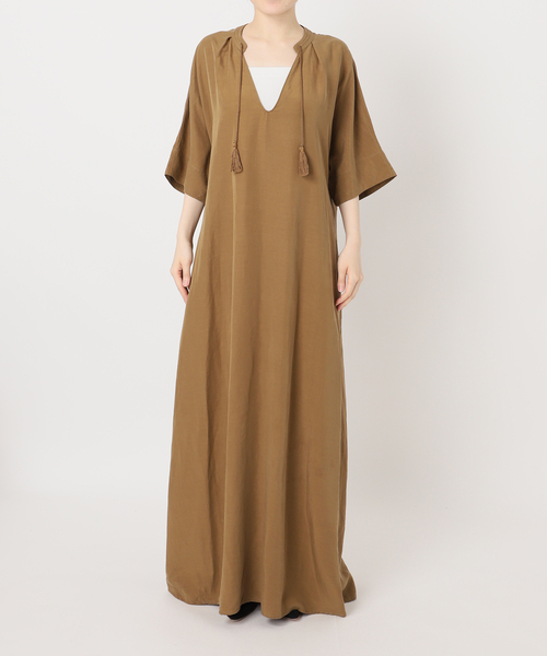 AP STUDIO(エーピーストゥディオ)の「Modena Dress(ワンピース・レディース・キャメル/カーキ・38/36)」の12枚目の写真