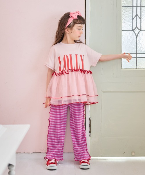 Piet(ピエット)の「チュールドッキング ロゴTシャツ(Tシャツ/カットソー・キッズ・オフホワイト/ピンク/チャコールグレー・100/120/110/130)」の21枚目の写真