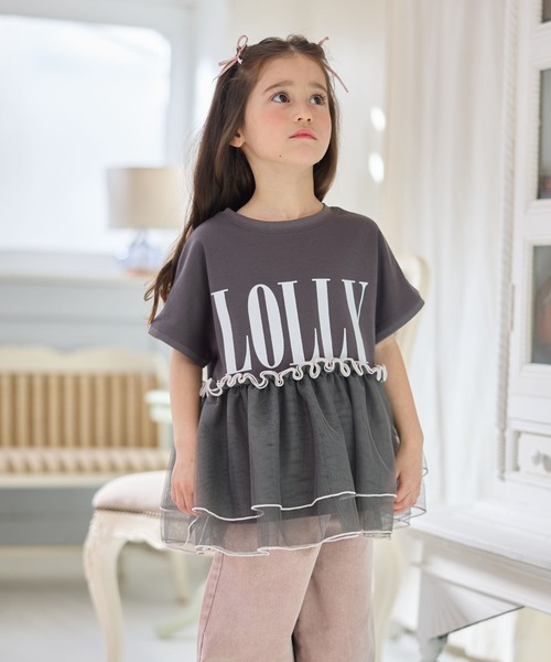 Piet(ピエット)の「チュールドッキング ロゴTシャツ(Tシャツ/カットソー・キッズ・オフホワイト/ピンク/チャコールグレー・100/120/110/130)」の19枚目の写真