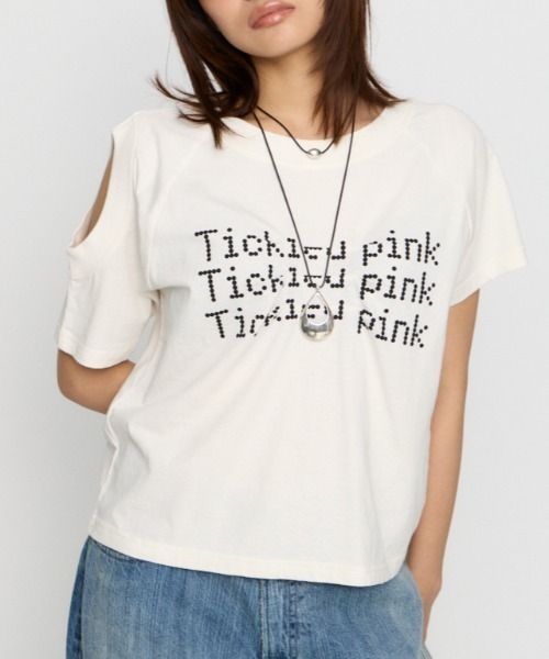 LAGUA GEM(ラグアジェム)の「ASYMMETRY PRINT Tシャツ(Tシャツ/カットソー・レディース・ホワイト/ネイビー/グレー・FREE)」の2枚目の写真