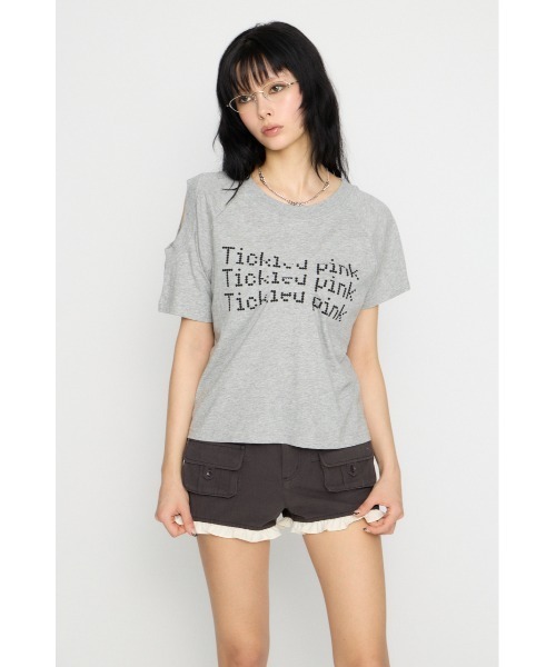 LAGUA GEM(ラグアジェム)の「ASYMMETRY PRINT Tシャツ(Tシャツ/カットソー・レディース・ホワイト/ネイビー/グレー・FREE)」の13枚目の写真
