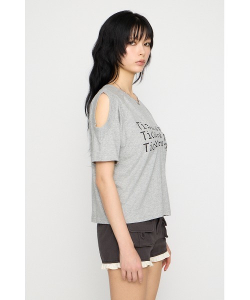 LAGUA GEM(ラグアジェム)の「ASYMMETRY PRINT Tシャツ(Tシャツ/カットソー・レディース・ホワイト/ネイビー/グレー・FREE)」の19枚目の写真