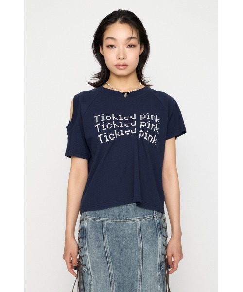 LAGUA GEM(ラグアジェム)の「ASYMMETRY PRINT Tシャツ(Tシャツ/カットソー・レディース・ホワイト/ネイビー/グレー・FREE)」の8枚目の写真
