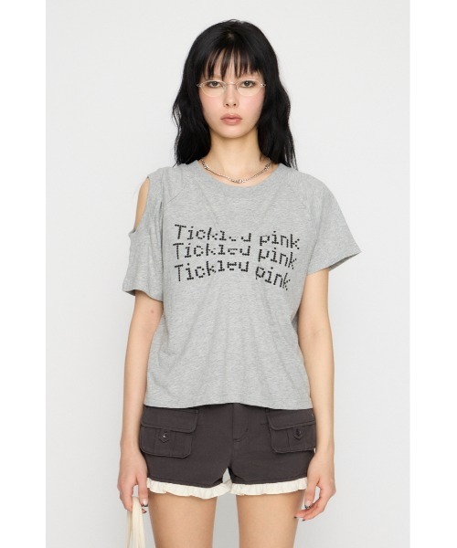 LAGUA GEM(ラグアジェム)の「ASYMMETRY PRINT Tシャツ(Tシャツ/カットソー・レディース・ホワイト/ネイビー/グレー・FREE)」の12枚目の写真