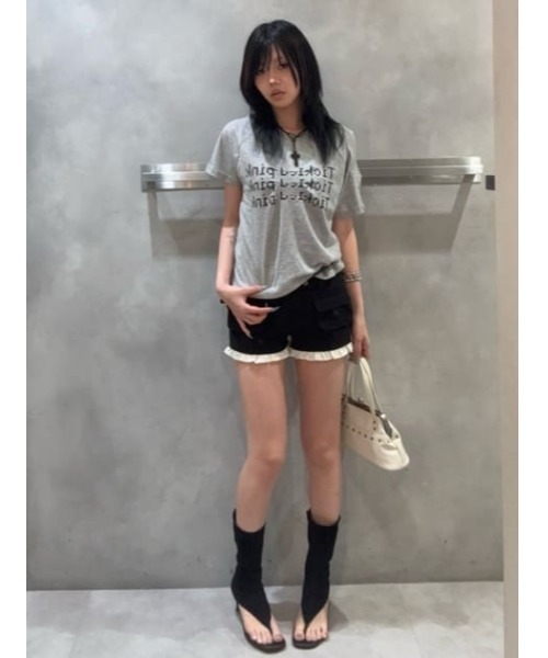 LAGUA GEM(ラグアジェム)の「ASYMMETRY PRINT Tシャツ(Tシャツ/カットソー・レディース・ホワイト/ネイビー/グレー・FREE)」の22枚目の写真