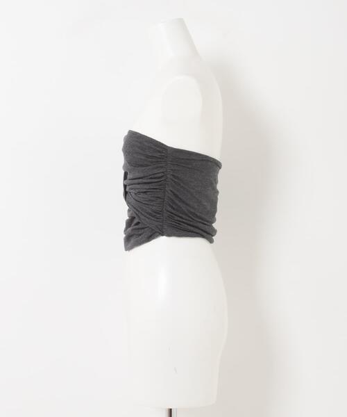 GANNI(ガニー)の「GANNI DRAPED BANDEAU TOP(チューブトップ・レディース・グレー系その他・36)」の3枚目の写真