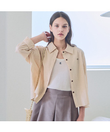 Volume sleeve crop shirt_4 Colors