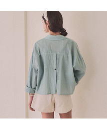 Volume sleeve crop shirt_4 Colors