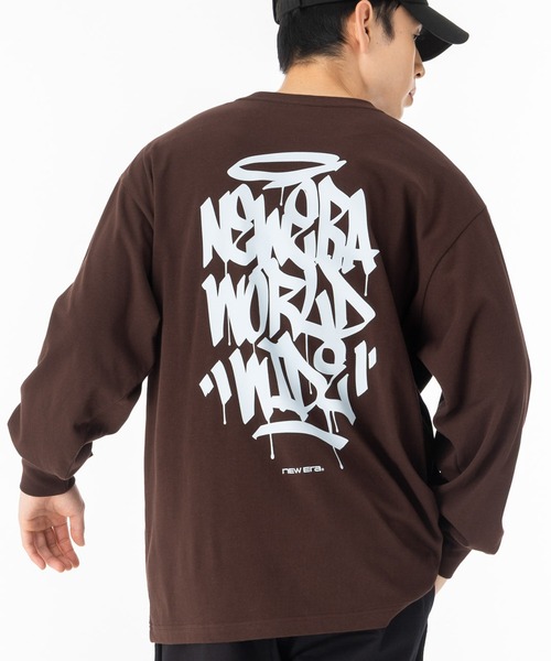 NEW ERA(ニューエラ)の「ニューエラ 長袖Tシャツ ロンT グラフィティロゴ(Tシャツ/カットソー・メンズ・ホワイト/ブラック/ブラウン/ストーン・XXL/XL/L/M/S)」の4枚目の写真