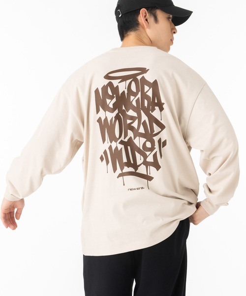 NEW ERA(ニューエラ)の「ニューエラ 長袖Tシャツ ロンT グラフィティロゴ(Tシャツ/カットソー・メンズ・ホワイト/ブラック/ブラウン/ストーン・XXL/XL/L/M/S)」の9枚目の写真
