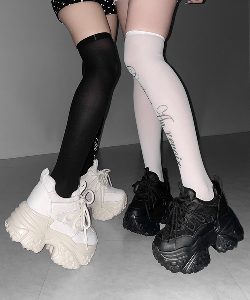 me+em select(ミームセレクト)の「【 +10.5cm盛れ 】レースアップ厚底スニーカー / +10.5cm lace-up platform sneakers(スニーカー・レディース・アイボリー/ブラック・37/38/39/40)」の7枚目の写真