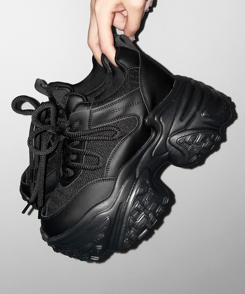 me+em select(ミームセレクト)の「【 +10.5cm盛れ 】レースアップ厚底スニーカー / +10.5cm lace-up platform sneakers(スニーカー・レディース・アイボリー/ブラック・37/38/39/40)」の20枚目の写真