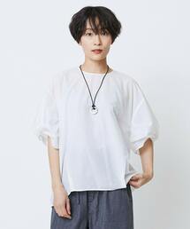 feerique ナイロンコットンタフタコクーンシルエットブラウス
