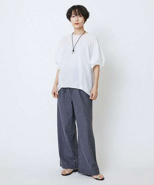 feerique（フィーリック）の「feerique　ナイロンコットンタフタコクーンシルエットブラウス（シャツ/ブラウス・レディース・ホワイト・2）」の2枚目の写真