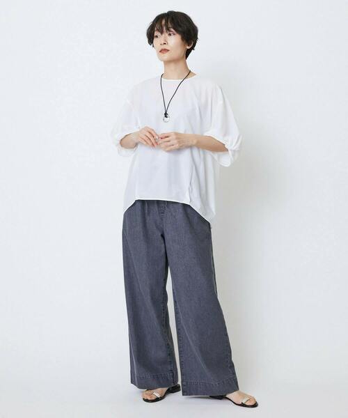 feerique（フィーリック）の「feerique　ナイロンコットンタフタコクーンシルエットブラウス（シャツ/ブラウス・レディース・ホワイト・2）」の3枚目の写真