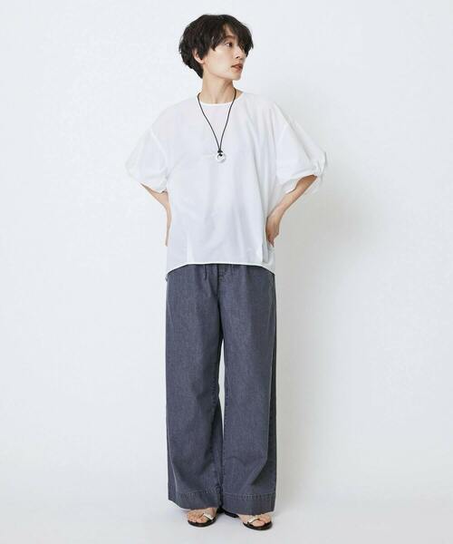 feerique（フィーリック）の「feerique　ナイロンコットンタフタコクーンシルエットブラウス（シャツ/ブラウス・レディース・ホワイト・2）」の6枚目の写真