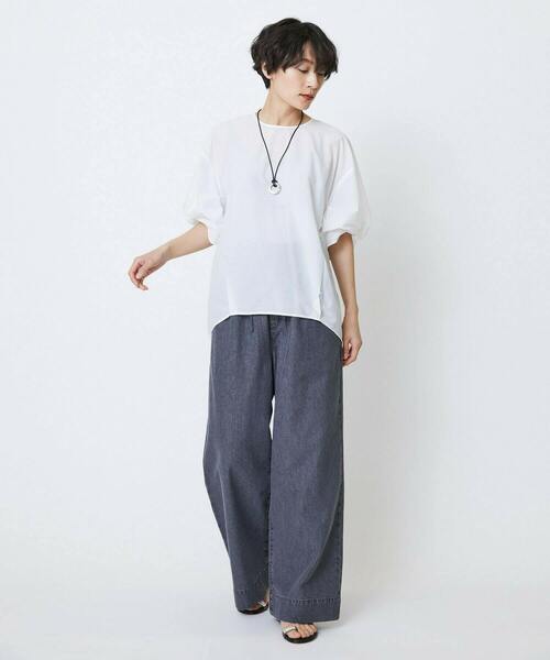 feerique（フィーリック）の「feerique　ナイロンコットンタフタコクーンシルエットブラウス（シャツ/ブラウス・レディース・ホワイト・2）」の7枚目の写真
